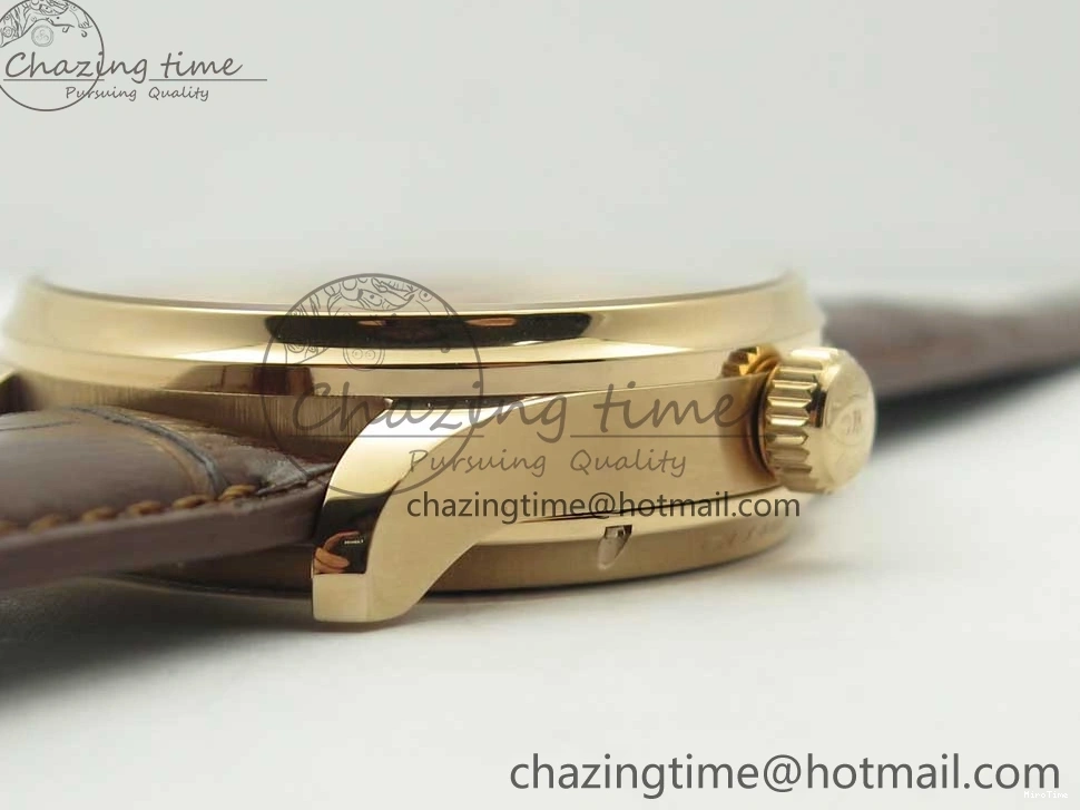 MIROTIME 0217 Portuguese Tourbillon IW5046 RG ZF Best Edition White Dial on Brown Leather Strap UrbanStyle 7144